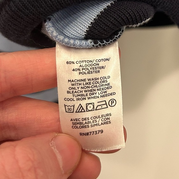 Ann Taylor Striped Blue Cardigan XXL Gold Button Cotton 2025 Preppy Quiet Luxury - Picture 6 of 9